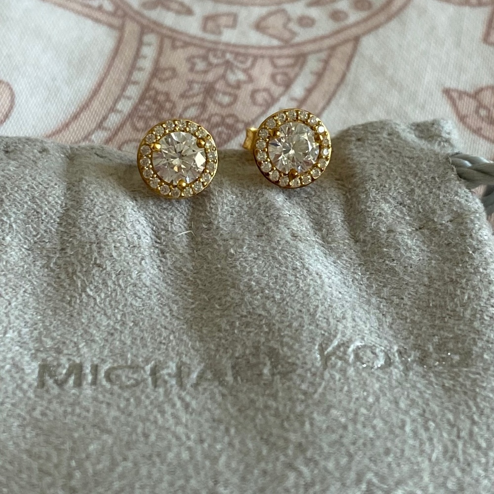 Michael Kors 14k Halo Studs